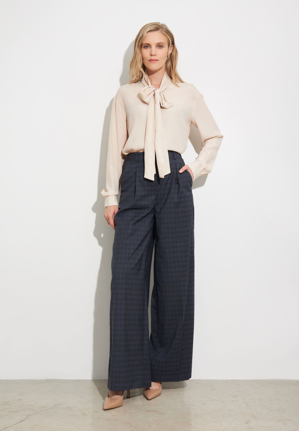 Dark Grey Straight-Leg Trousers