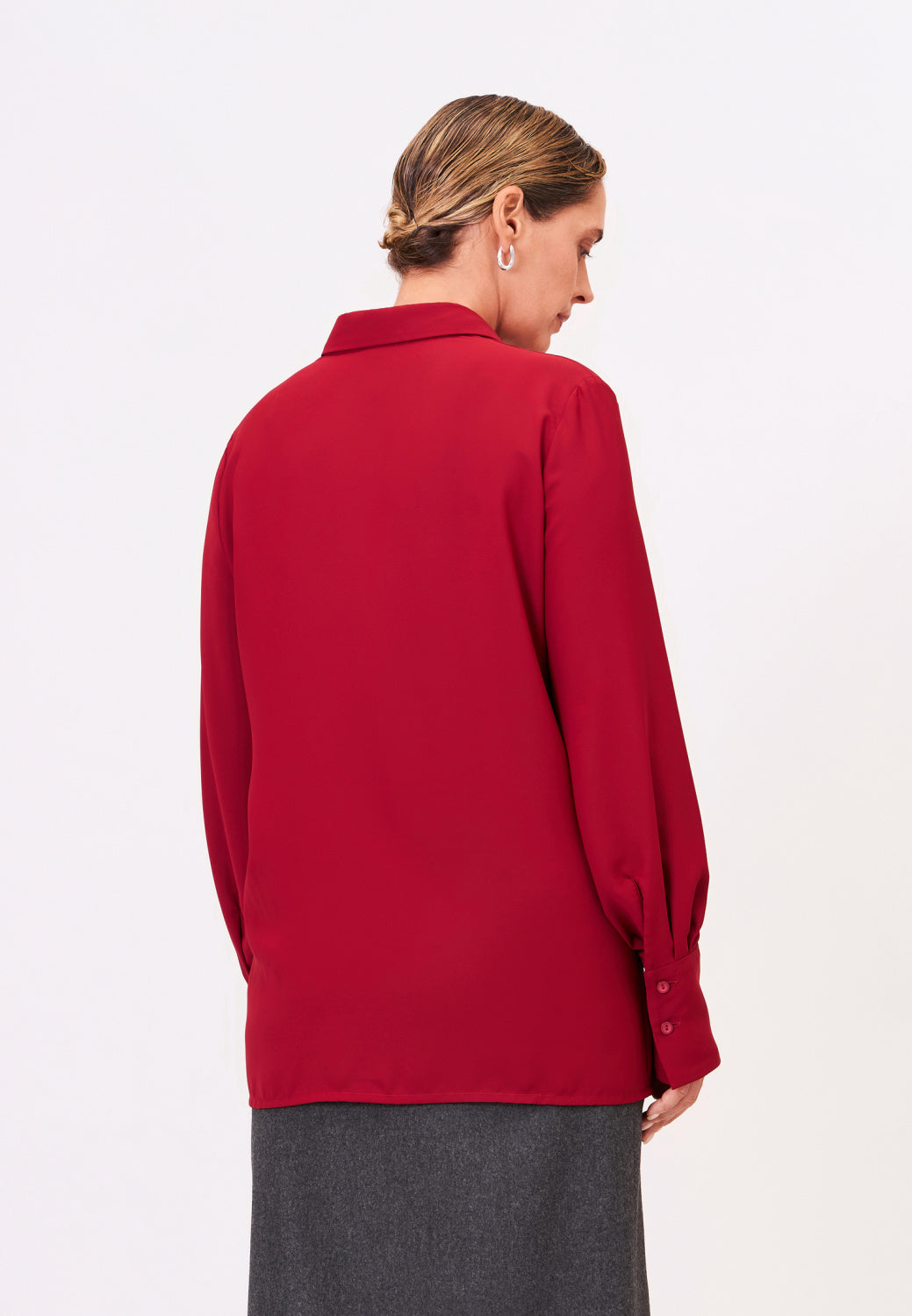 Burgundy Shirt-Blouse