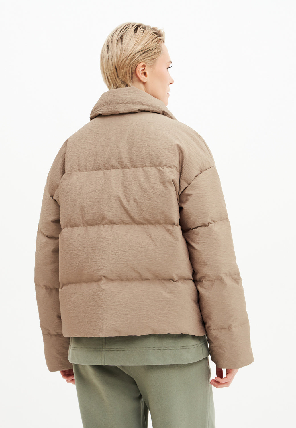 Beige Demi-Season Puffer Jacket