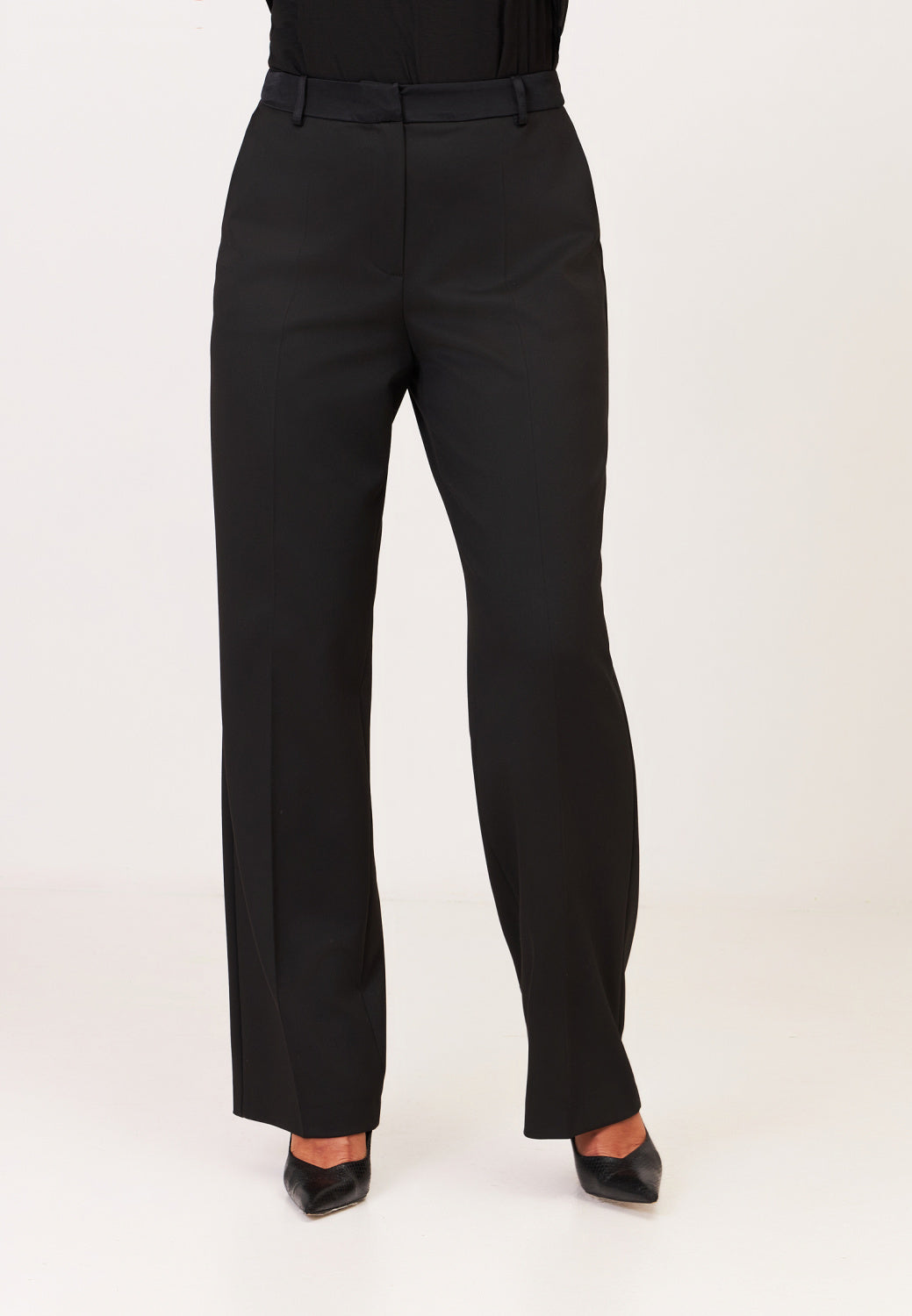 Black Creased Trousers
