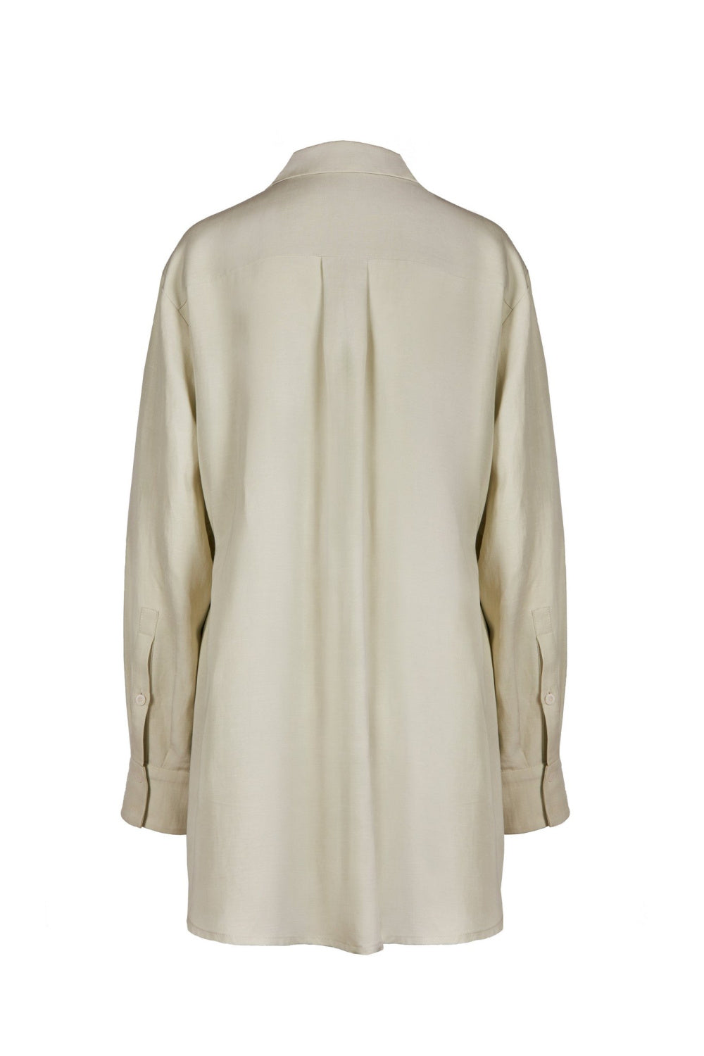 Linen-Blend Kimono Blouse