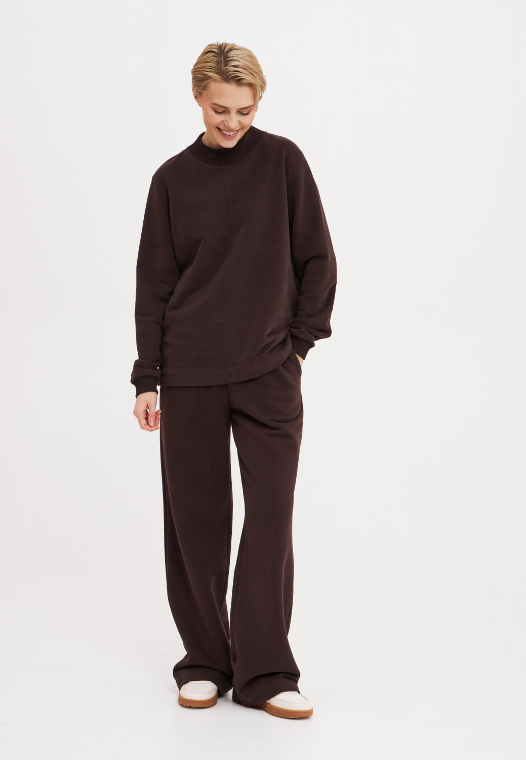 Chocolate French Terry Trousers