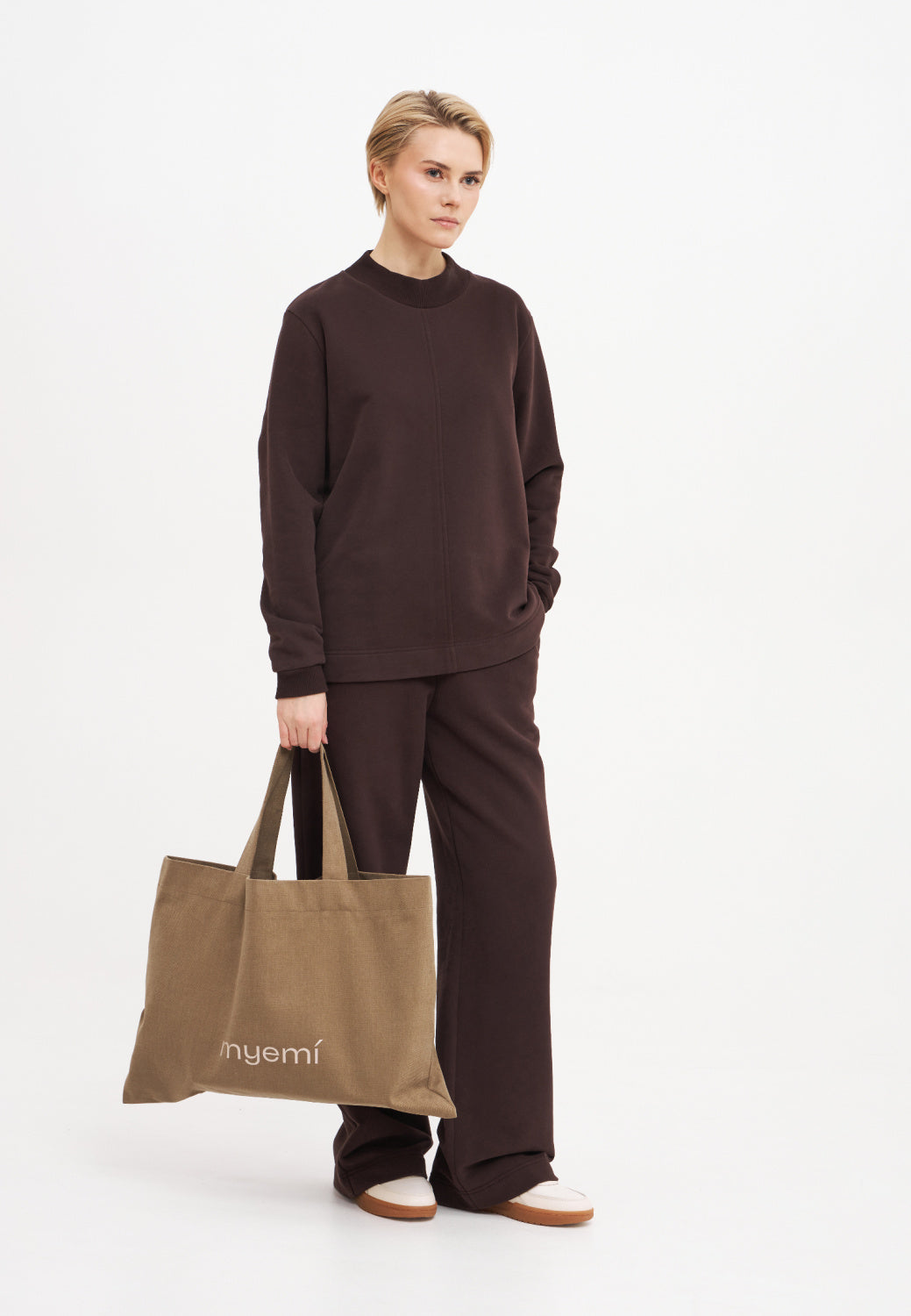 Chocolate French Terry Trousers