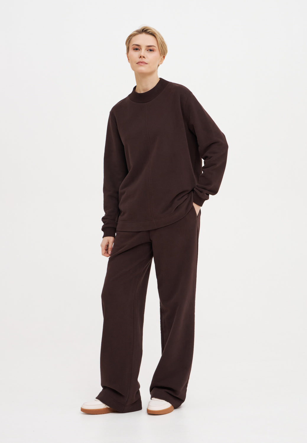 Chocolate French Terry Trousers